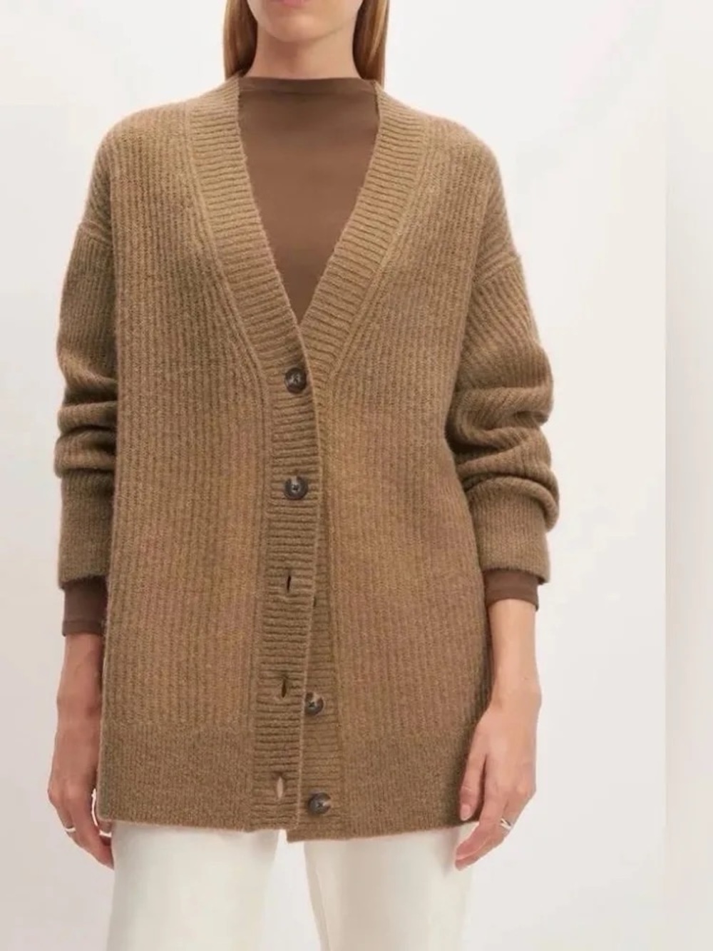 Everlane - The Alpaca Oversized Cardigan - Tiger's Eye Large